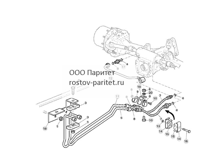 МАСЛОПРОВОДЫ РУЛЕВОГО УПРАВЛЕНИЯ С MFWD (МОСТ MFWD 745) - ST209092 116.jpg